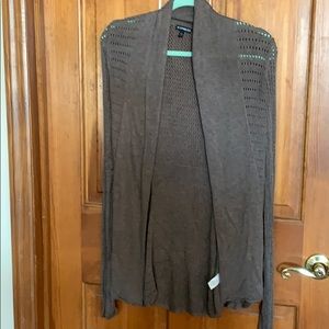 Brown cardigan sweater